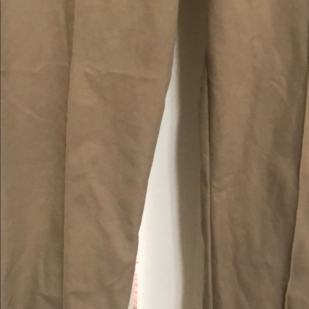 Theory Solid Flat Front Pant Sand Khaki - image 5